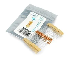 JustPi THT CF anglies rezistorius 1/4W 3.3kΩ - 30 vnt