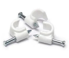Oem Kabelio laikiklis su vinimi 4mm - 100 vnt, - Baltas - Laido laikiklis
