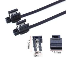 Oem Kabelio raištis 200x5mm su lygiagrečiu užtrauktuku 3-6mm - juoda