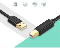 Kabelis USB A kištukas - B kištukas spausdintuvui 3m juodas US135 UGREEN