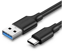 Kabelis USB A kištukas - USB C kištukas 1m USB3.2 Gen1 5Gbps 5V 3A juodas US184 UGREEN