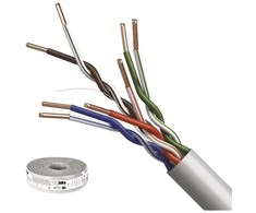Kabelis UTP CAT5e 4x2x0.5mm, viengyslis, CCA, Eca EMOS (parduodama 100m ritėmis)