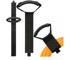Kabelių organizatorius - tvirtas Velcro užsegimas - L dydis 50x160 mm - juodas - tvirtinimo dirželis