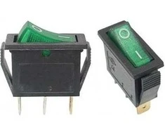 Oem KCD3-101N raktinis jungiklis – ON/OFF – 3 PIN – žalias