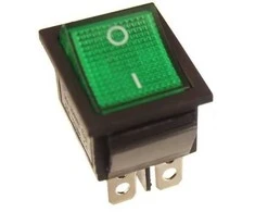 Oem KCD7 svirties jungiklis – žalias – ON/OFF jungiklis – 230V – 4 PIN