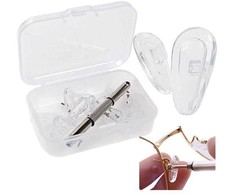 Oem Keičiamų nosies pagalvėlių rinkinys 6.7x13.1 mm akiniams - 5 poros - silikoninės nosies pagalvėlės - G14