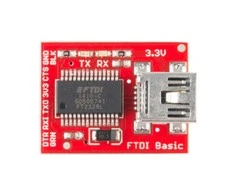 Keitiklis USB-UART FTDI 3.3 V miniUSB, SparkFun DEV-09873