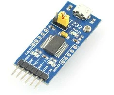 Keitiklis USB-UART FTDI FT232RL, microUSB prievadas, Waveshare 11324