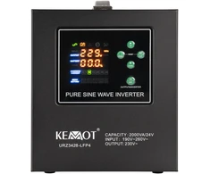 KEMOT PROsinus-2000/24-LFP4 avarinio maitinimo keitiklis su gryna sinusine banga ir įkrovimo funkcija 24V 230V 2000VA/1400W