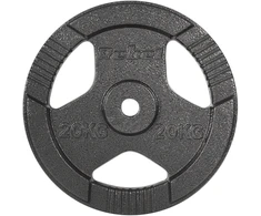 Ketaus apkrova 20kg, skylė 31mm, plokštė su rankenomis, REBEL ACTIVE