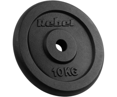 Ketaus svarelių rinkinys 2x10kg, skylė 31mm, klasikinė plokštė, REBEL ACTIVE