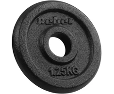 Ketaus svarelių rinkinys 4x1.25kg, skylė 31mm, klasikinė plokštė, REBEL ACTIVE