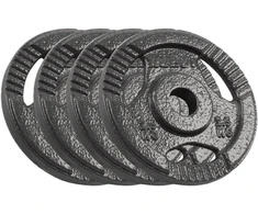 Ketaus svarelių rinkinys 4x2.5kg, skylė 31mm, plokštė su rankenomis, REBEL ACTIVE