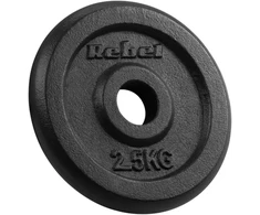 Ketaus svarelių rinkinys 4x2.5kg, skylė 31mm, klasikinė plokštelė, REBEL ACTIVE
