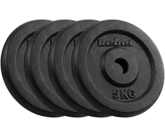 Ketaus svarelių rinkinys 4x5kg, skylė 31mm, klasikinė plokštelė, REBEL ACTIVE