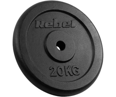 Ketaus svoris 20kg, skylė 31mm, klasikinė plokštė, REBEL ACTIVE