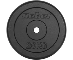 Ketaus svoris 20kg, skylė 31mm, klasikinė plokštė, REBEL ACTIVE