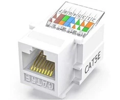 Keystone RJ45 UTP CAT5E Keystone lizdas – LAN UTP lizdas be įrankių