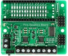 Kitronik Robotics Board - valdiklis 4 varikliams ir 8 servo - 3-10.8V - Raspberry Pi Pico - Kitronik 5329