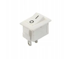 Oem Klavišinis jungiklis su fiksatoriumi KCD11 - baltas - 15x10mm - ON/OFF jungiklis 230V - 2 kontaktų