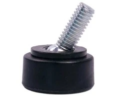 Oem Kojelė su jungtimi 16x14mm juoda - baldų kojelė M6 - reguliuojama koja baldams