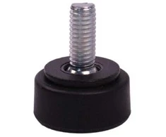 Oem Kojelė su jungtimi 16x14mm juoda - baldų kojelė M6 - reguliuojama koja baldams
