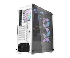 Kompiuterio dėklas Darkflash DK352 Plus su 4 ventiliatoriais (juodai baltas)