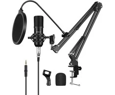 Kondensatoriaus mikrofonas Puluz PU612B Studio Broadcast