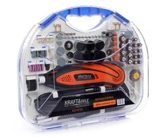 KRAFT DELE Mini šlifuoklis - gręžtuvas Kraft&amp;Dele 270W + 210 dalių priedai - KD10753