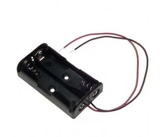 Oem Krepšelis 2xAA baterijoms (R6 1.5V) - krepšelis su laidais