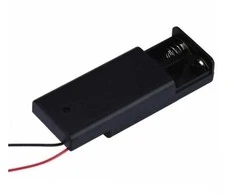 Oem Krepšelis 2xAA baterijoms (R6 1.5V) su jungikliu - krepšelis su dangteliu ir laidais.