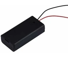 Oem Krepšelis 2xAA baterijoms (R6 1.5V) su jungikliu - krepšelis su dangteliu ir laidais.