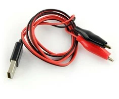 Oem Krokodilo žnyplės su laidu + USB kištukinė jungtis