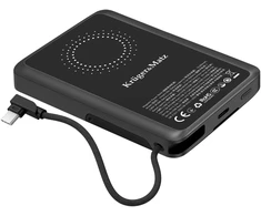 Kruger &amp; Matz 10000 mAh ličio polimerų nešiojama baterija su QC ir PD funkcijomis, CCC sertifikatu (Azijos šalys)