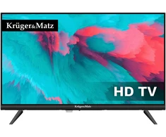 Kruger &amp; Matz 24 colių HD DVB-T2 H.265 HEVC 230/12V televizorius