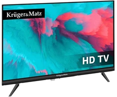 Kruger &amp; Matz 24 colių HD DVB-T2 H.265 HEVC 230/12V televizorius