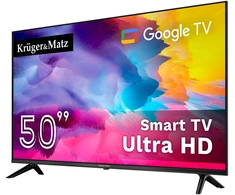 Televizorius Kruger &amp; Matz 50" UHD Google TV DVB-T2/T/C H.265 HEVC TV