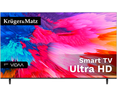 Kruger &amp; Matz 65" UHD išmanusis DVB-T2/S2 H.265 Hevc televizorius