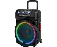 Kruger &amp; Matz Aktyvus garsiakalbis (su 2 belaidžiais mikrofonais UHF, SD, Bluetooth, FM, USB, LED) 60 vatų