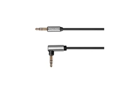 Kruger &amp; Matz Basic AUX - AUX 3.5mm spyruoklinis kabelis 1m Juodas
