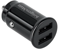 Kruger &amp; Matz dvigubas USB 3100 mA automobilinis įkroviklis su Quick Charge 3.0 funkcija