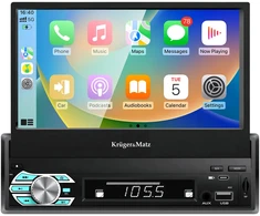 Kruger &amp; Matz KM2018 automobilio radijas su ištraukiamu 7 colių ekranu CarPlay / AndroidAuto