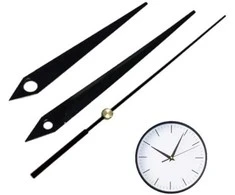 Oem Laikrodžio rodyklės – juodos – 100/93/70 mm – Keičiamų rodyklių rinkinys
