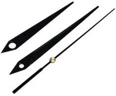 Oem Laikrodžio rodyklės – juodos – 100/93/70 mm – Keičiamų rodyklių rinkinys
