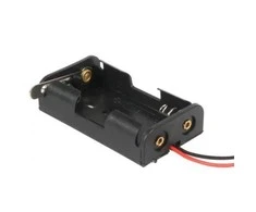 Oem Laikiklis baterijoms 2xAA (R6 1.5V) su perjungimo jungikliu - laikiklis su laidais