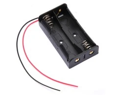 Oem Laikiklis elementams 2x 18650 su laidais