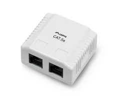 LANBERG OS5-0002-W FTP Data Box 2 prievadų RJ45 ekranuotas kat. 5E