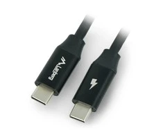 LANBERG USB-C M/M 2.0 laidas 1m Quick Charge 4.0 juodas