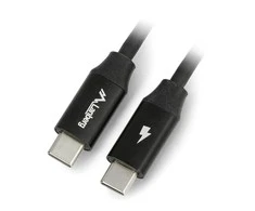 LANBERG USB-C M/M 2.0 laidas 1.8m Quick Charge 4.0 juodas