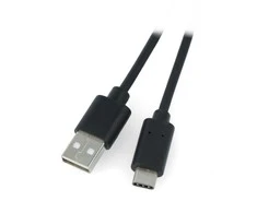 LANBERG CA-USBO-20CU-0018-BK laidas USB-C M A M 2.0 QC 3.0 1.8m Juodas
